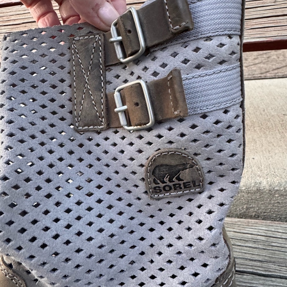 Sorel Women's Perforated Brown and Gray Boots - Picture 2 of 7